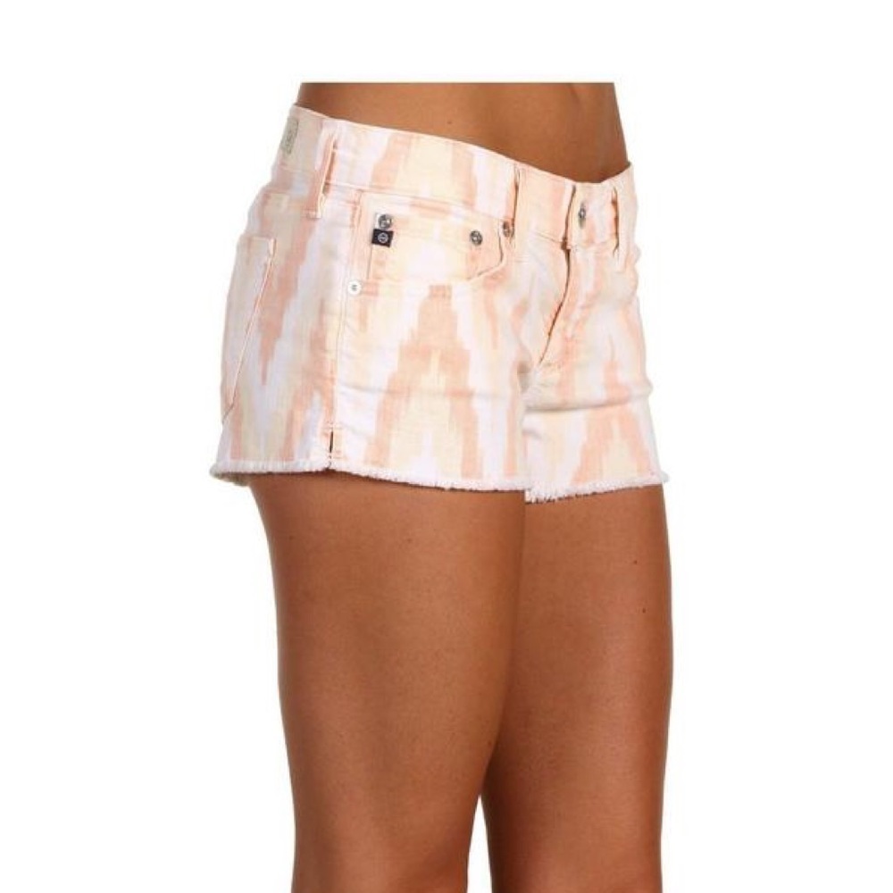 AG ADRIANO GOLDSCHMIED shorts Orange Daisy Booty Frayed Hem Raw Shorts size 30